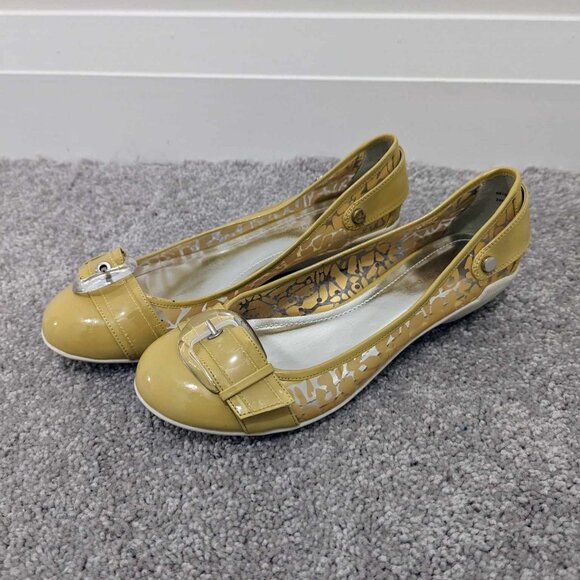 Yellow Print Flats - Picture 2 of 6